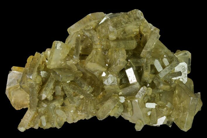 Yellow Tabular Barite Crystal Cluster with Phantoms - Peru #169122